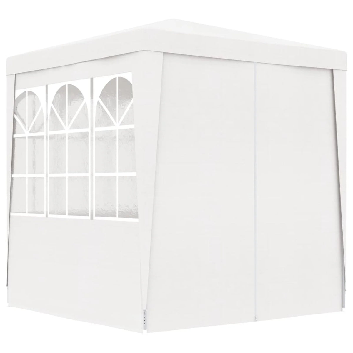 White Party Tent with Side Walls 6.6'x6.6' R1357