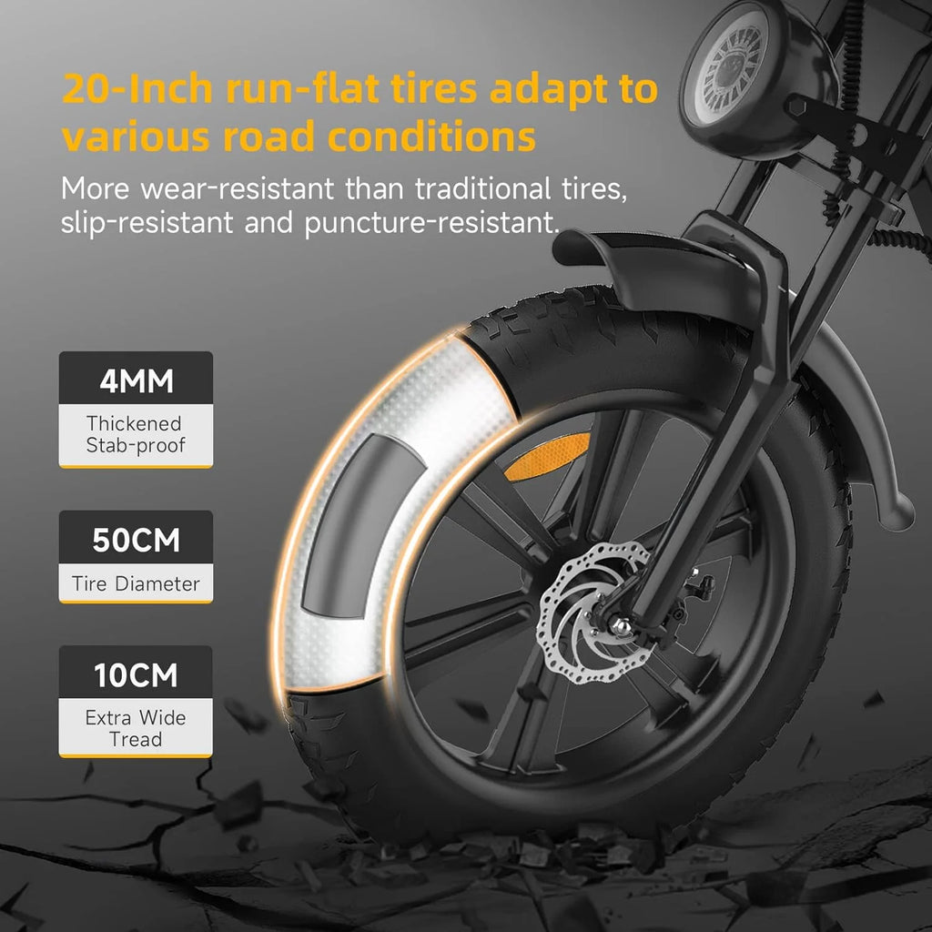 Electric Bike 20 Fat Tire 1500W 48V 18AH A3818