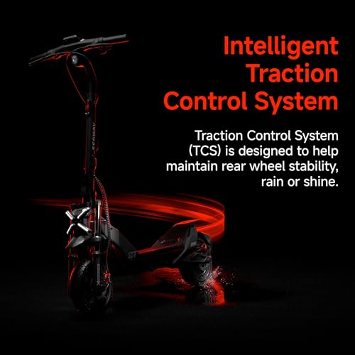Electric Scooter, 24.9 MPH, 43.5-Mile Range, Dual Suspension, 1600W Peak Motor, Off-Road Scooter W161