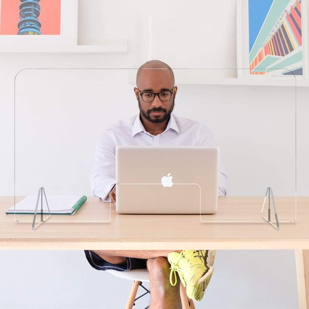 Plexiglass Acrylic Sneeze Guard Partition, Pack of 2 O2204