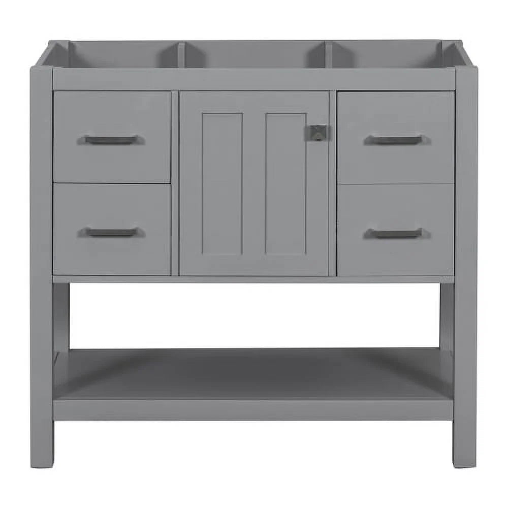 36" Gray Modern Bathroom Vanity with USB Y12507