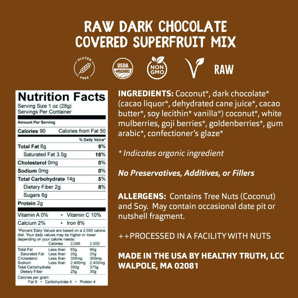 Organic Dark Chocolate Superfruit Mix 1.4oz A60411