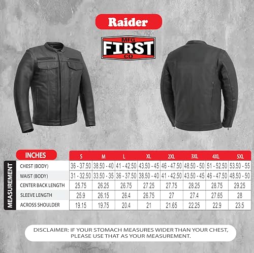 Men's Motorcycle Biker Riding Leather Jacket R970