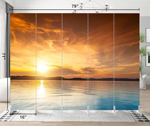 5 Panel Folding Screen Room Divider O57107