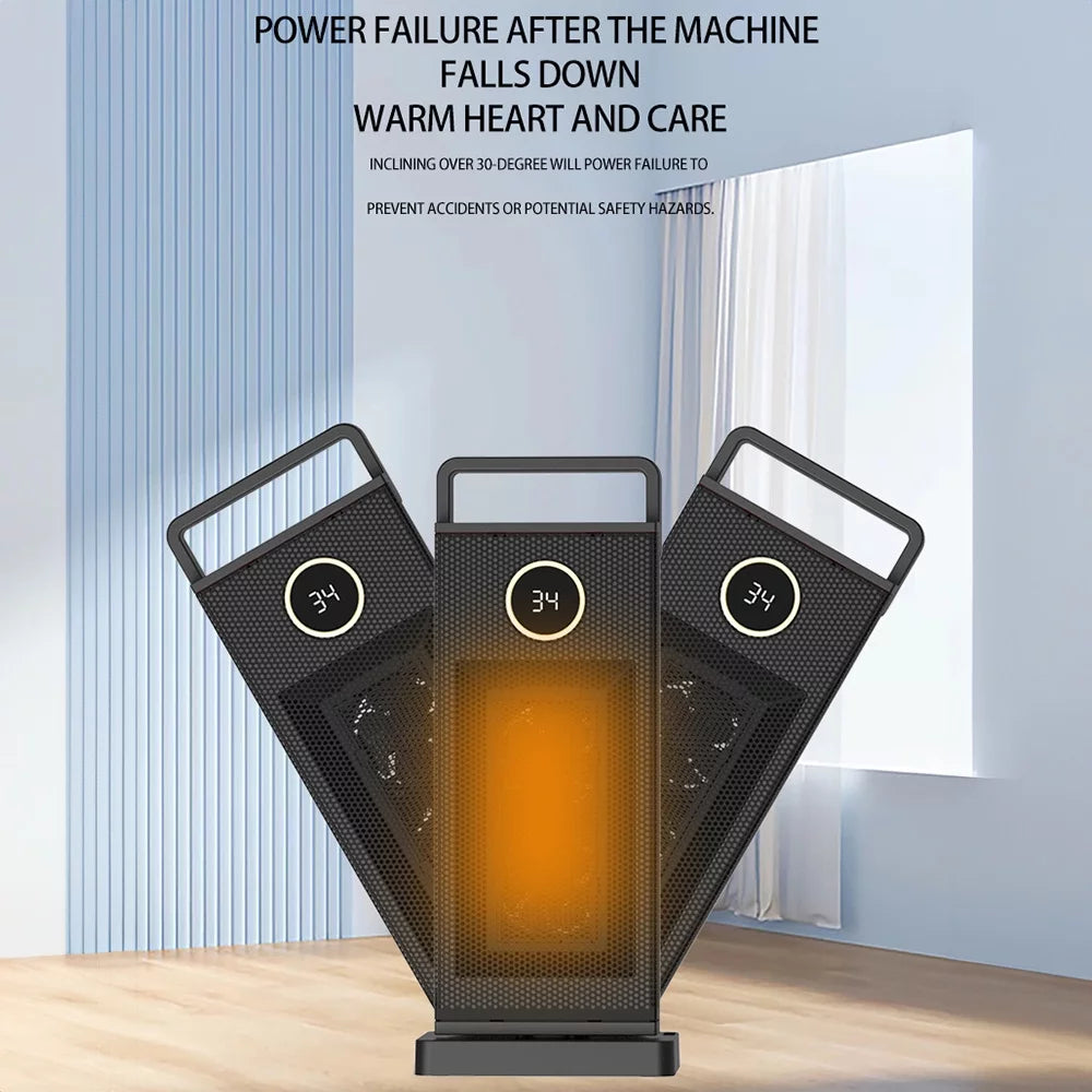 2000W PTC Ceramic Space Heater with 12H Timer and 60° Oscillation B1778