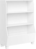 White Bookcase with Toy Organizer D948