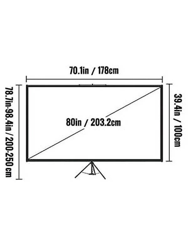 100 inch 16:9 Portable Projector Screen with Stand X1262
