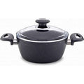 Non-Stick Hard-Anodized Aluminum Stock Pot with Lid 3.5 Qts Pink S2551