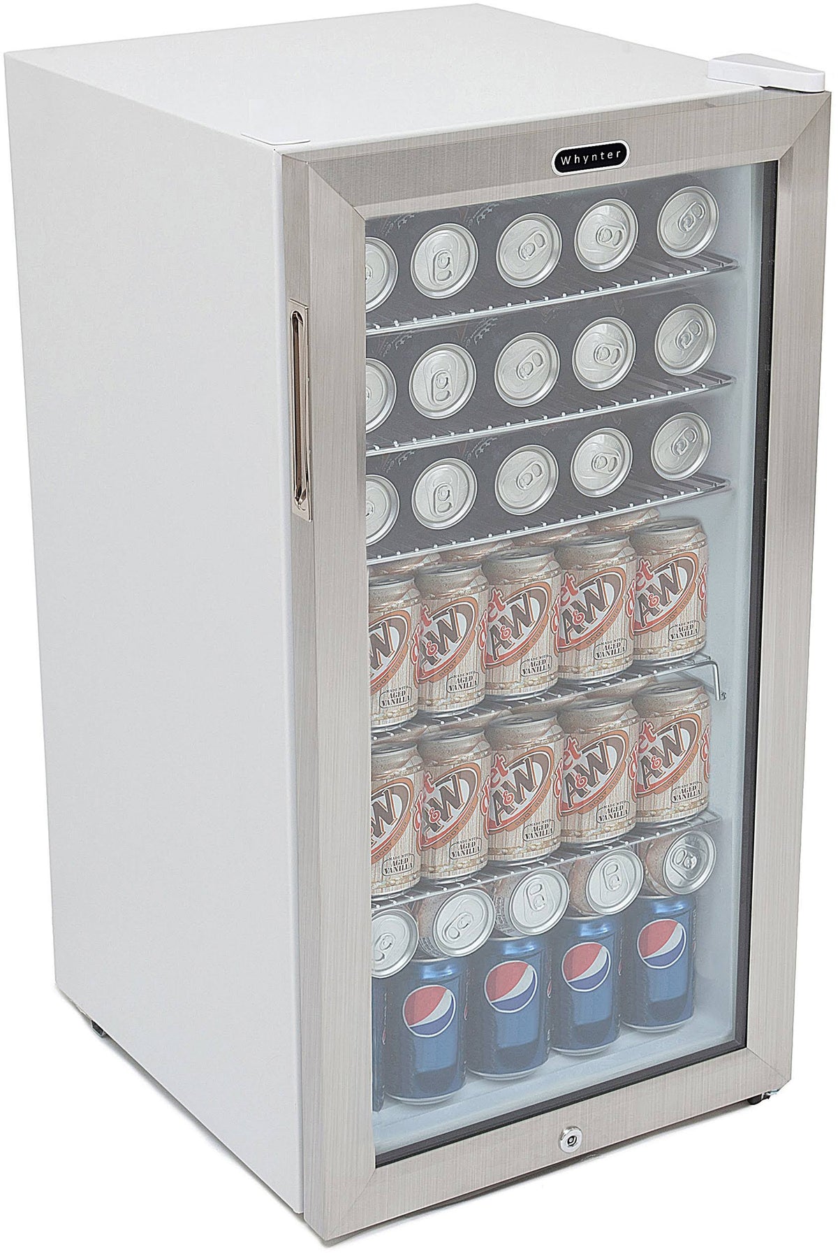 Stainless Steel Beverage Refrigerator With Lock B7310