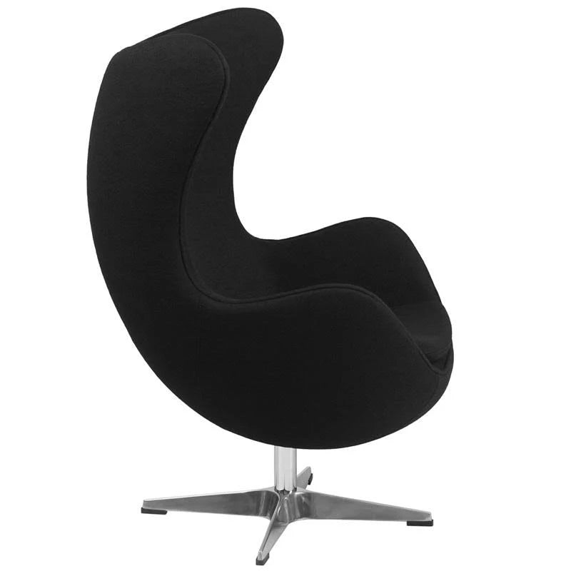 Gold Leather Egg Chair with Tilt-Lock Mechanism O170312