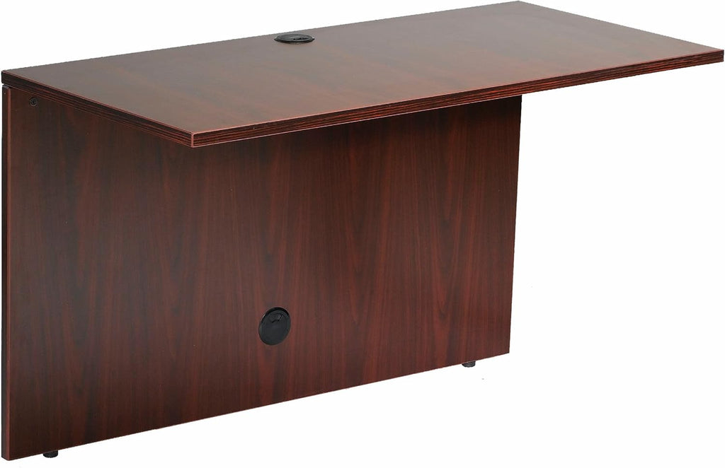 Mahogany U-Shape Desk with Pedestal File Storage and Hutch J3174
