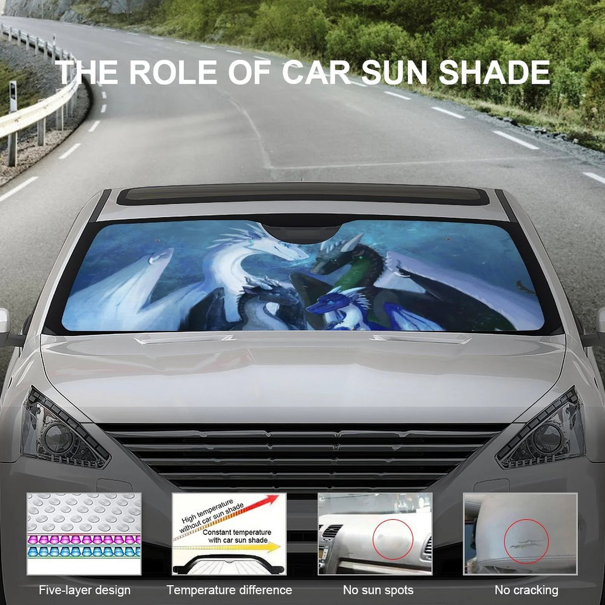 Foldable Reflective Car Windshield Sunshade G6648