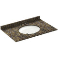 Blue 37W 22D 4 in. Single Vanity Top with Backsplash V776