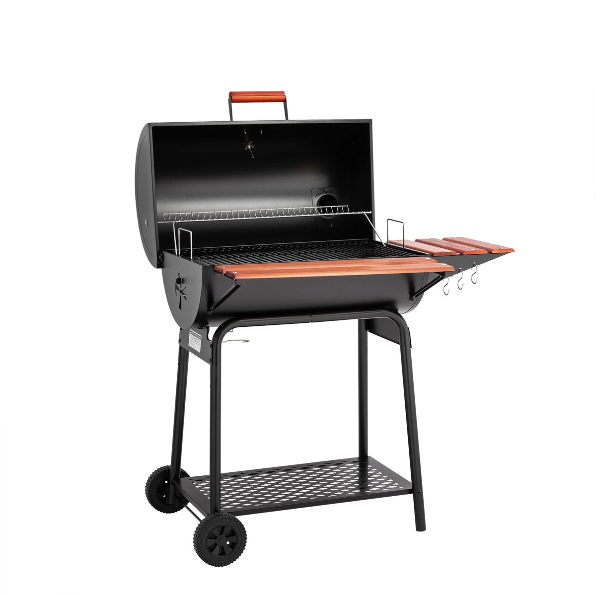 30 Barrel Charcoal Grill with Side Table and Front Table V3893