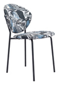 Black Leaf Print Dining Chair (Set of 2) M1920