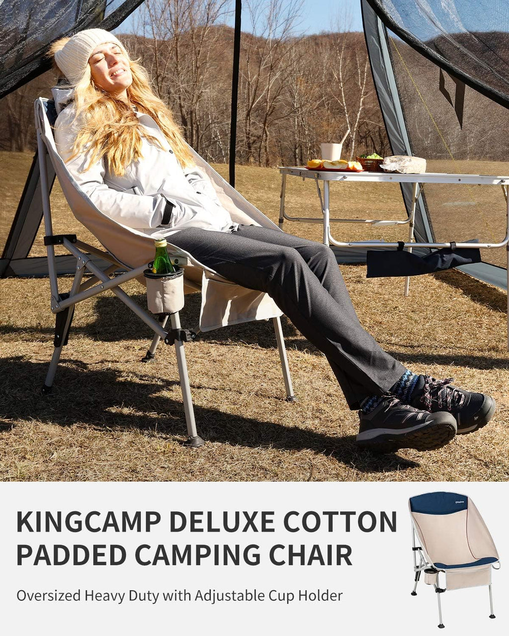 Folding Camping Chair with Cup Holder & Carry Bag H9688