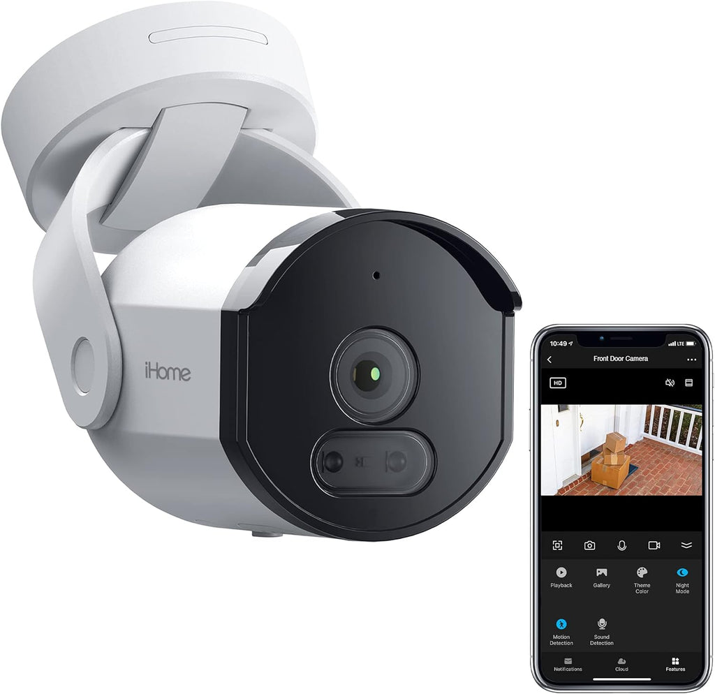 1080p HD Weatherproof WiFi Security Camera with 2-Way Audio J29004