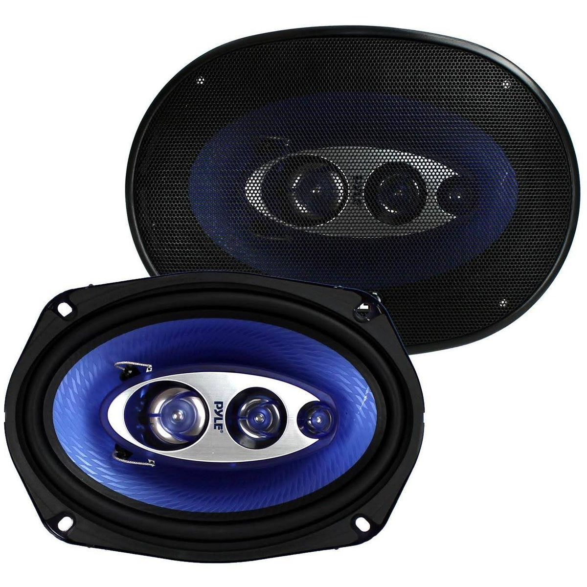 800 Watts 4-Way Car Coaxial Speakers Blue U6157