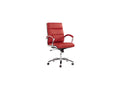 Red Faux Leather Mid-Back Chair N5598