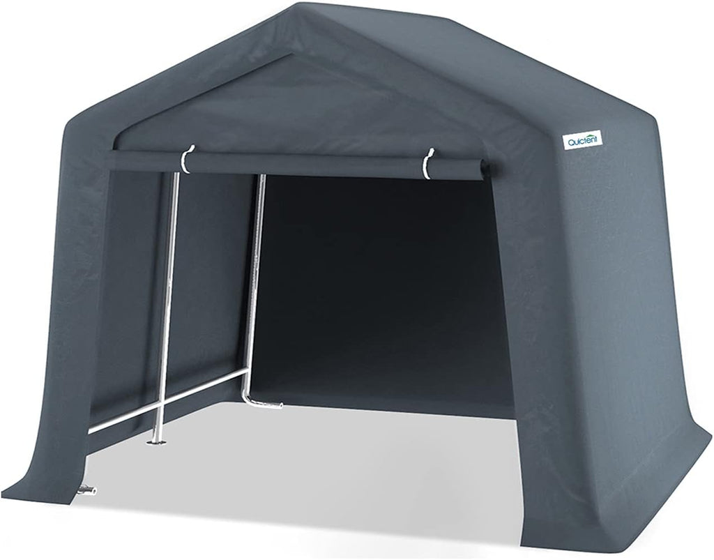 Grey 7' x 12' Heavy Duty Outdoor Storage Shelter I8591