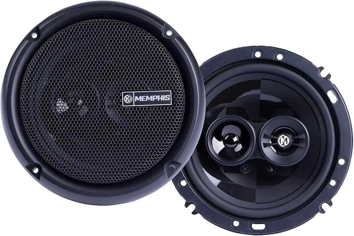 6.5 Inch 3 Way 50 Watt RMS 100 Watt Peak Car Audio Coaxial Speaker System Pack of 2 G9367