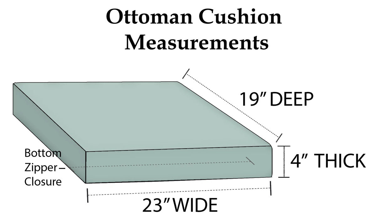 Indoor Outdoor Single Ottoman Cushion, 23" x 19" x 4" L754238