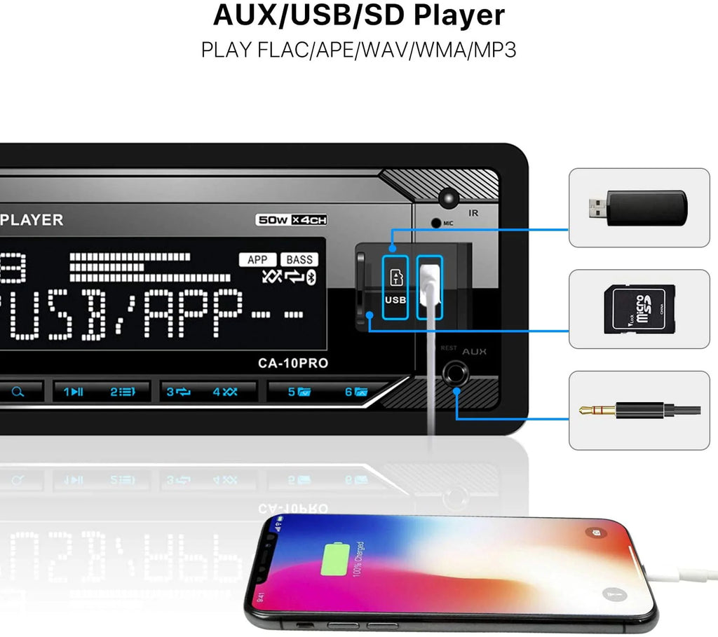 Single Din Bluetooth Car Stereo M38102