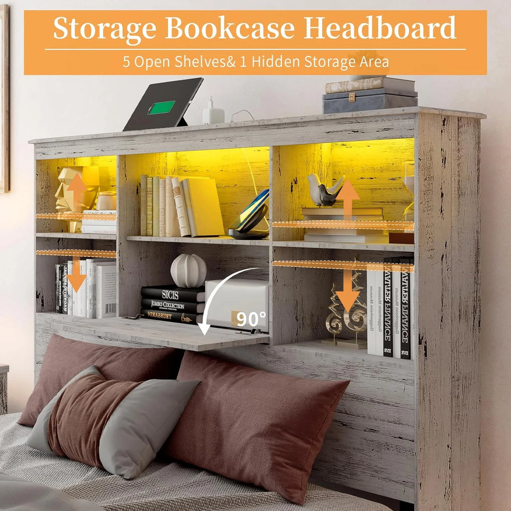 Queen Size Wood Storage Bed with 4 Drawers C34360