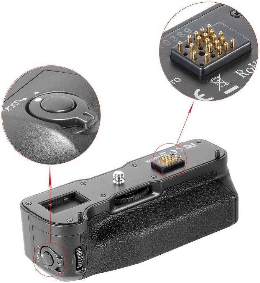 Vertical Batty Grip Holder with LCD Screen Display 2.4GHz Wireless Remote Control J6179