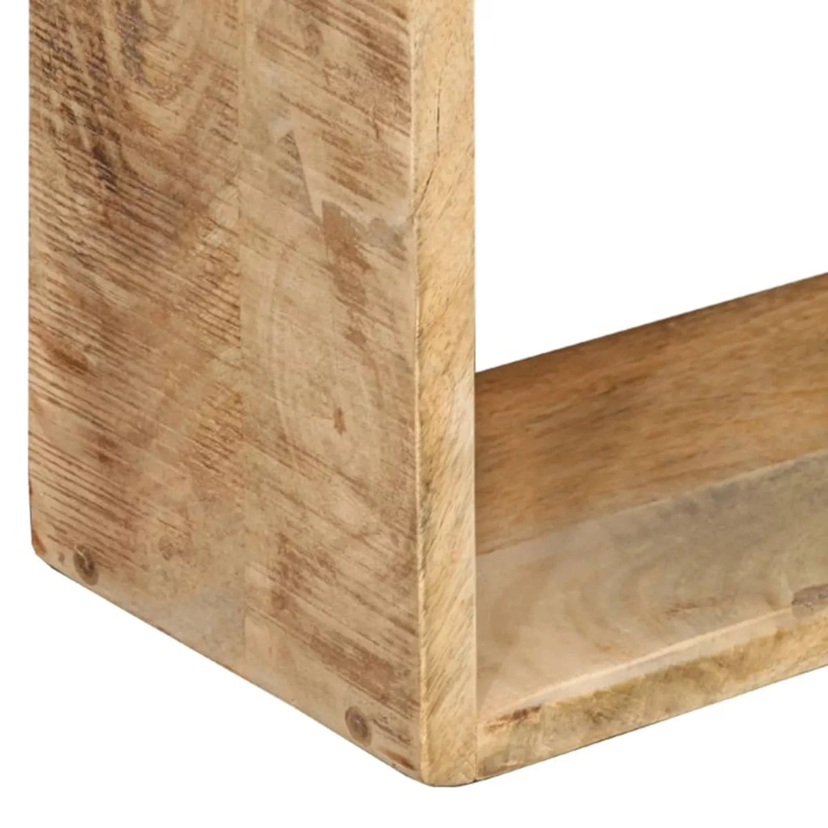 3 Piece Solid Mango Wood Wall Cube Shelf Set L683698