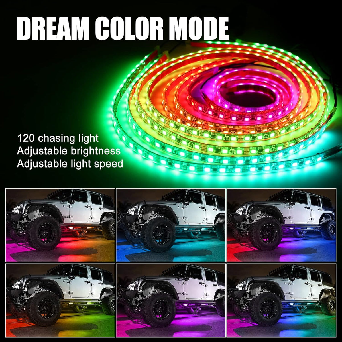 6 PCS LED Car Underglow Light Kit D508