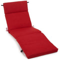 Solid Polyester Outdoor Chaise Lounge Cushion D5952