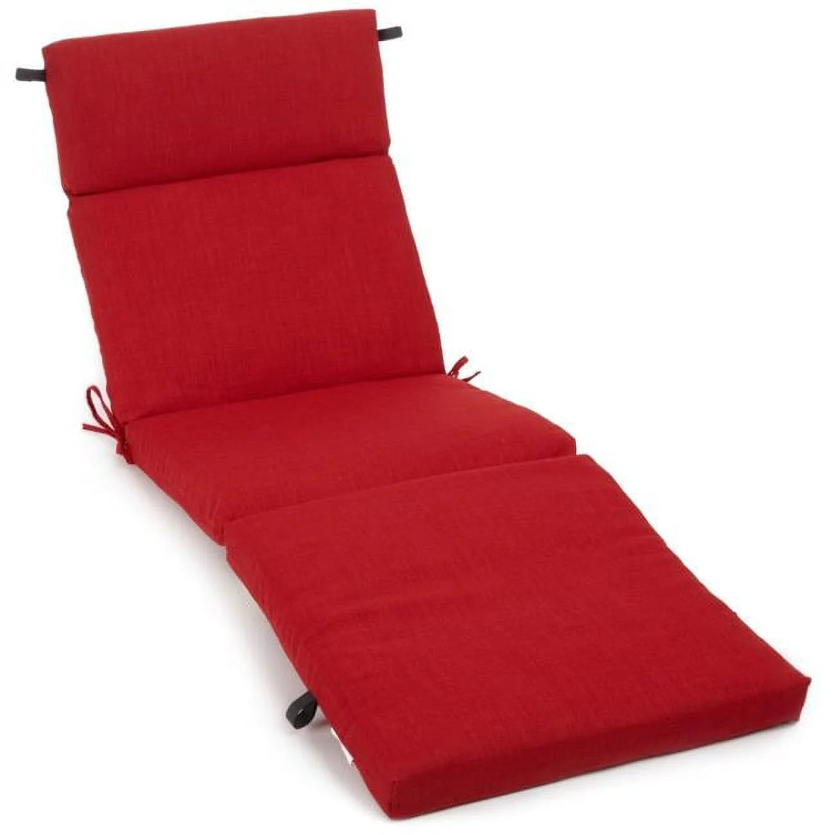 Solid Polyester Outdoor Chaise Lounge Cushion D5952