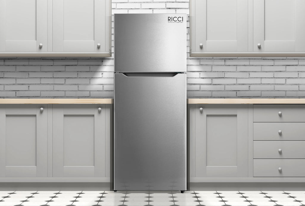 Stainless Apartment Size Refrigerator 15 Cubic Feet Top Freezer Full Size Fridge W341