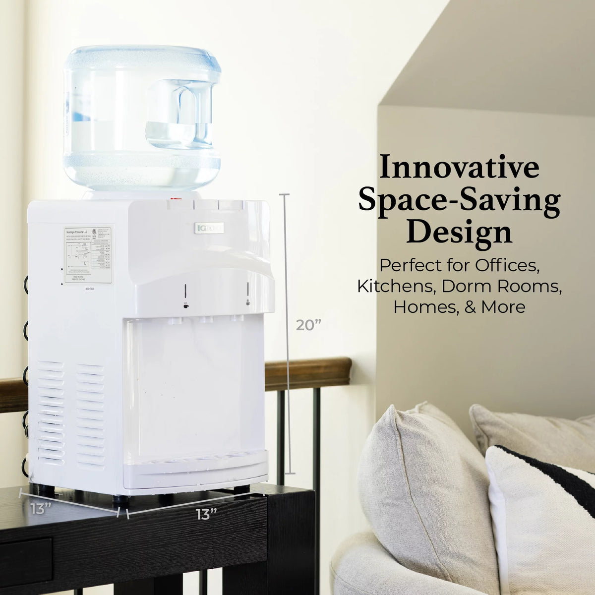 White Countertop Hot and Cold Water Dispenser O585