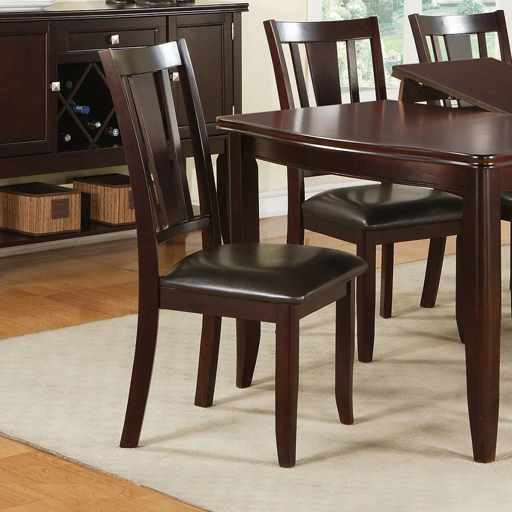 Espresso Slat Back Dining Chairs Set of 2 M8472