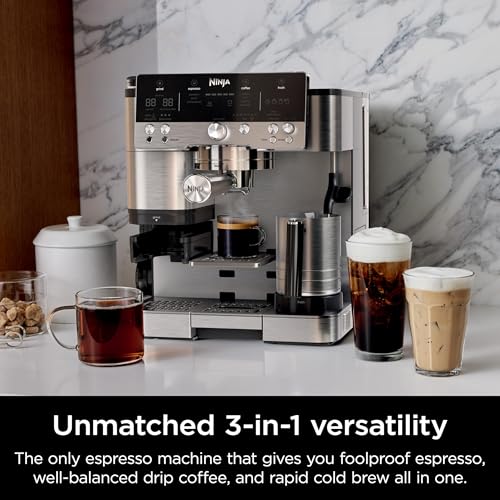 Espresso Machine and Drip Coffee Maker with Coffee Grinder and Milk Frother X48642