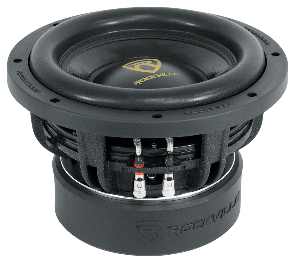 10" 6400 Watt Car Subwoofers with Mono Amplifier and Copper Amp Kit J1673