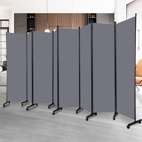 Folding Room Divider with Lockable Wheels N3688