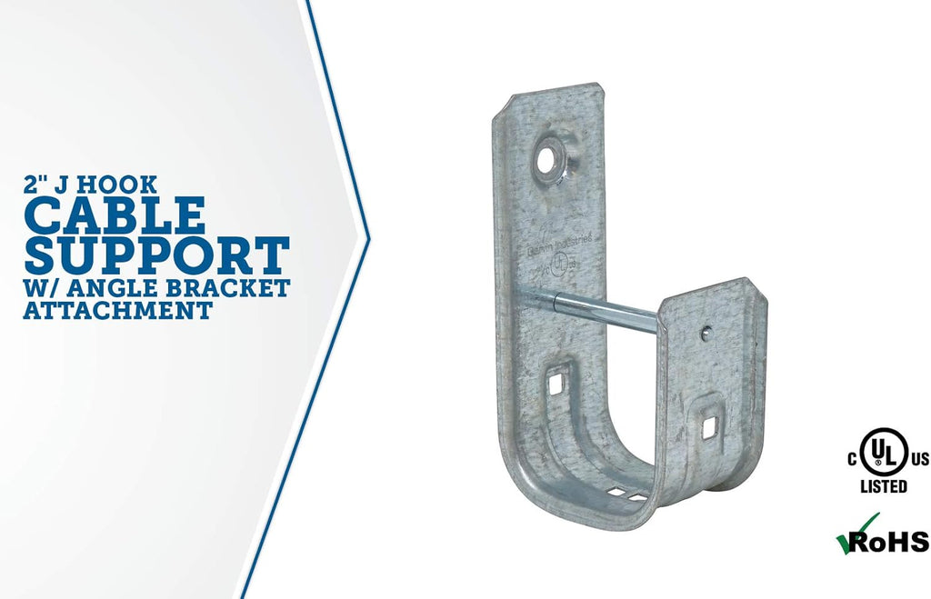 1-5/16 Inch Zinc Plated Steel Support J-Hook, 50 Pack G4044