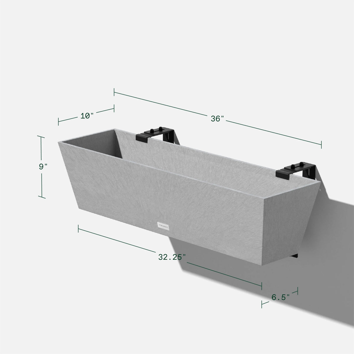 36" Plastic Railing Planter U52966
