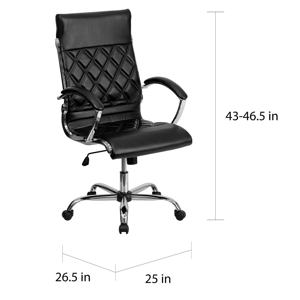 Black LeatherSoft Executive Swivel Office Chair G7711