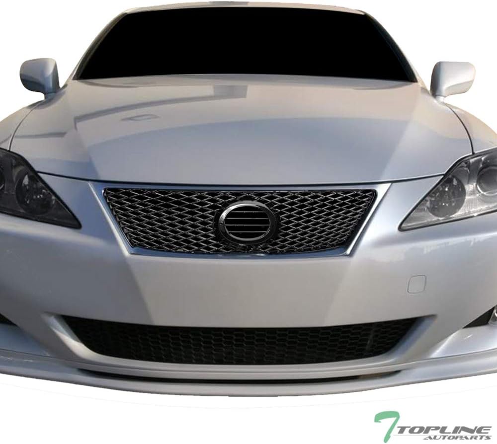 Glossy Black IS-F Sport Mesh Front Grille With Emblem Base Pack of 2 E8325