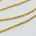 18K Solid Gold Rope Chain Necklace G153868