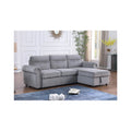 Velvet Reversible Sleeper Sectional Sofa Chaise R50884