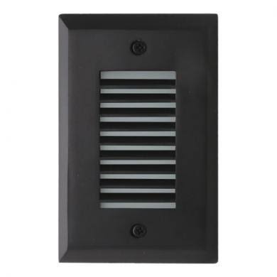 Mini LED Step Light with Angled Louver, 2W, 12V, 4000K, Black B1509