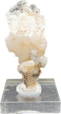 Hyalite Opal on Chalcedony Mineral Q1177