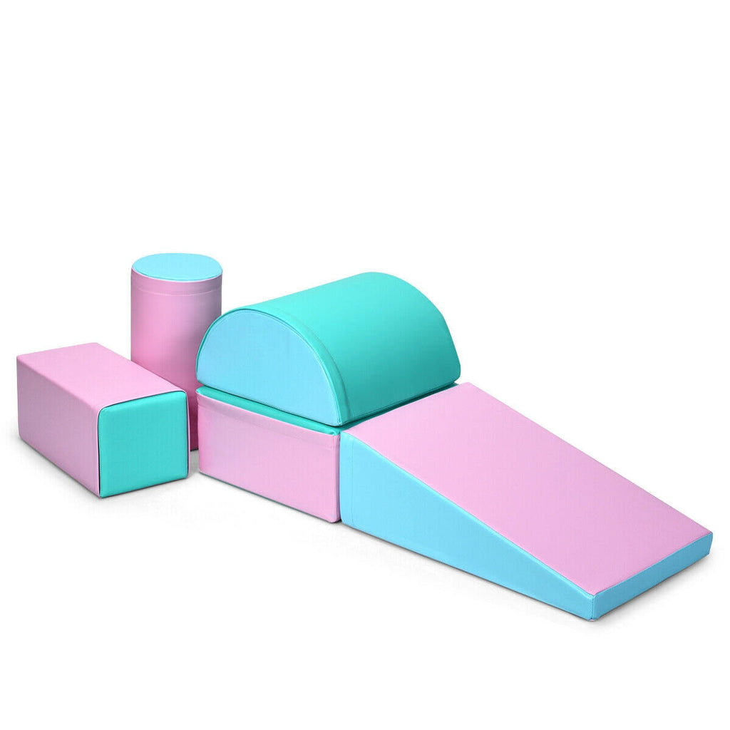 5-Piece Climb Activity Play Foam Blocks Pink D2615