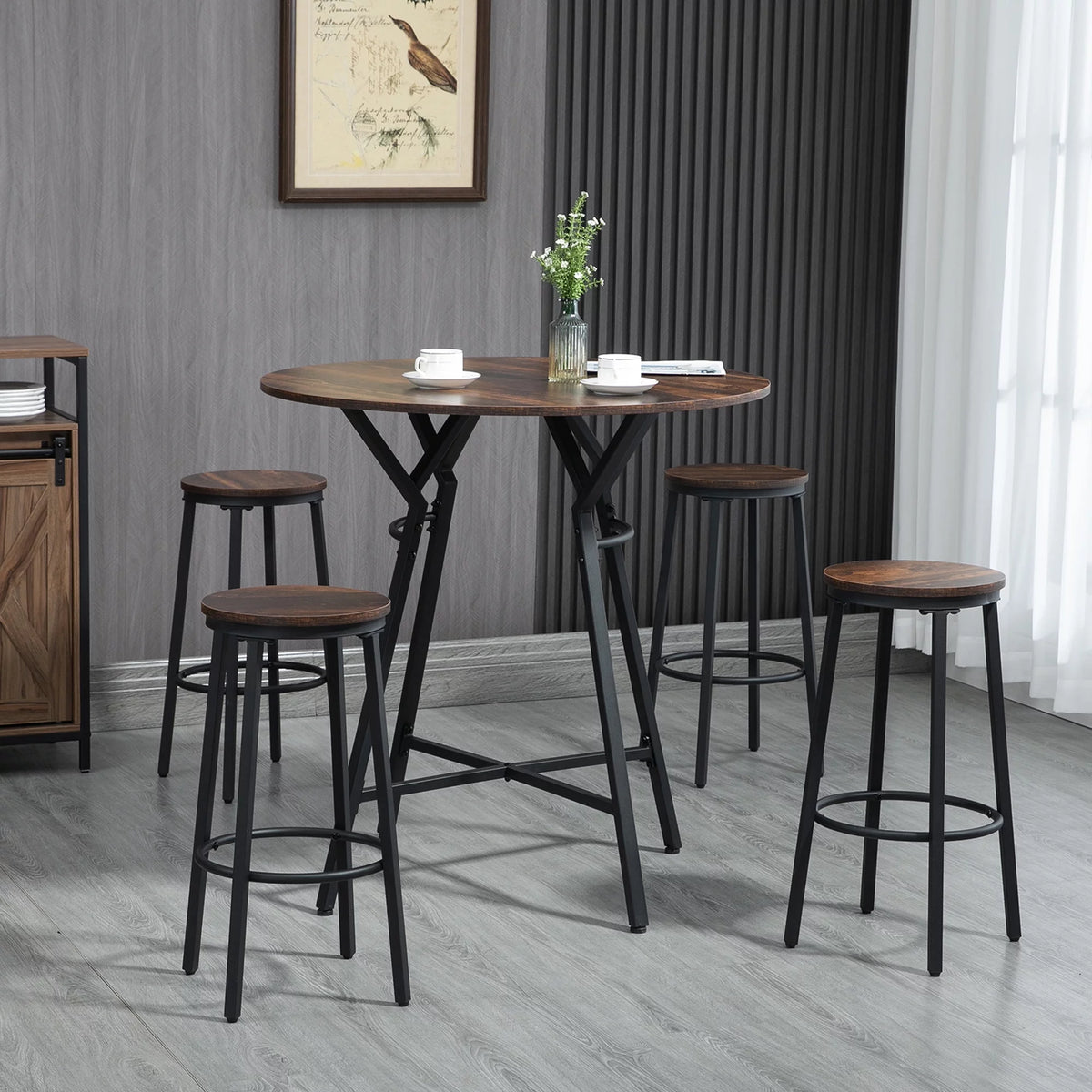 5-Piece Bar Table and Chairs Set X497302