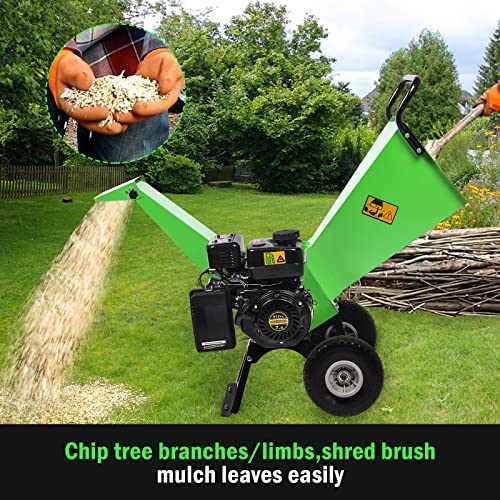 7HP Gas Powered Wood Chipper Shredder Mulcher D90323